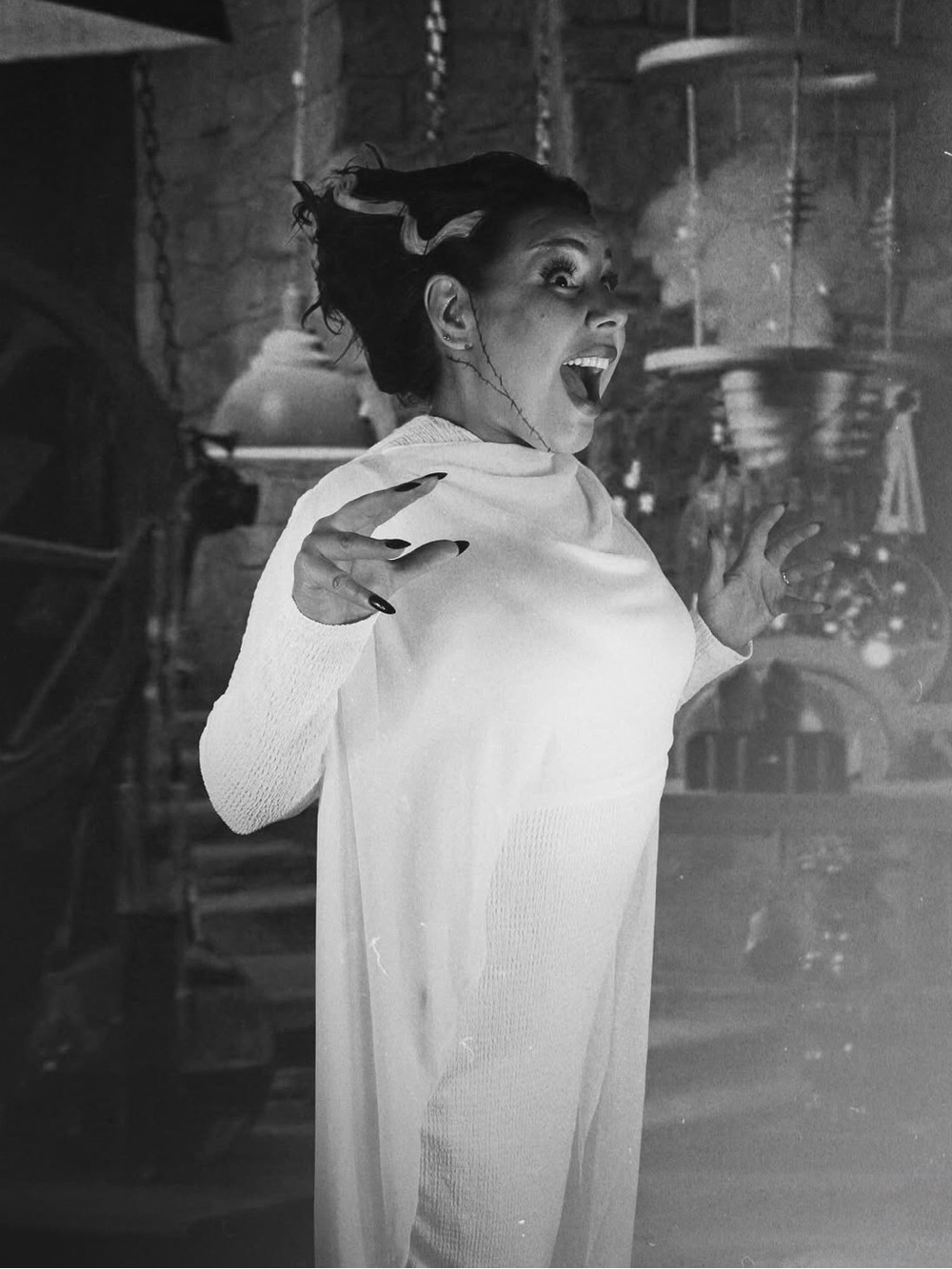 Classic White Bride of Frankenstein Costume Dress